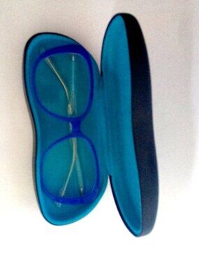 Purple Rim Transparent Temple & Temple Tips Women's Prescription Eye Glasses